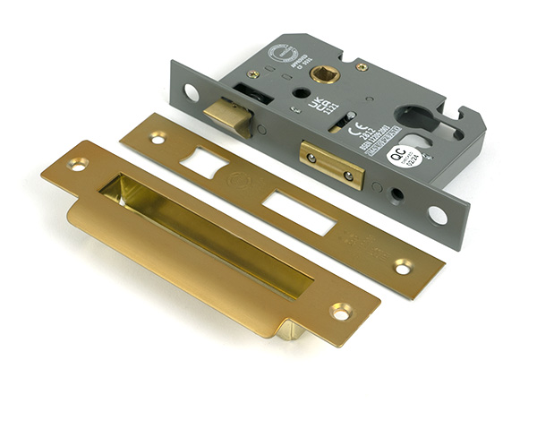 Satin Brass 2.5'' Euro Profile Sash Lock