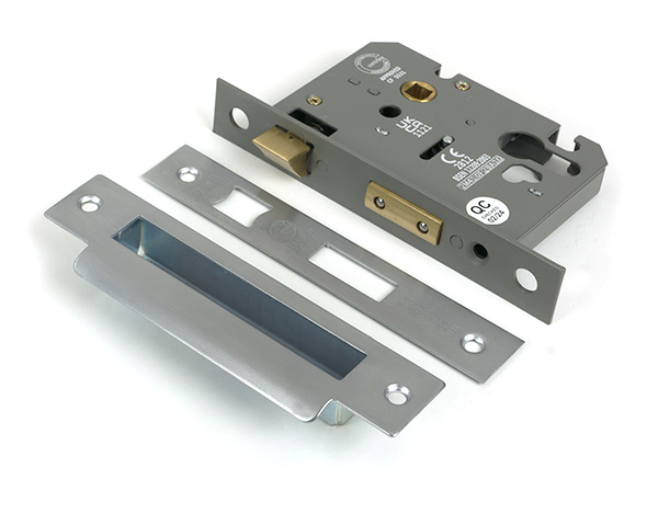 Satin Chrome 3'' Euro Profile Sash Lock