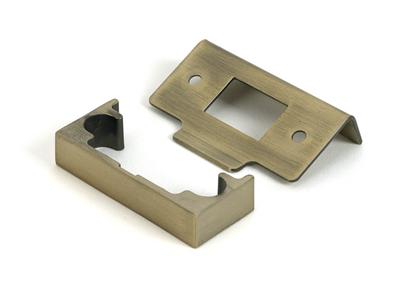 Aged Brass '' Rebate Kit for Tubular Mortice Latch