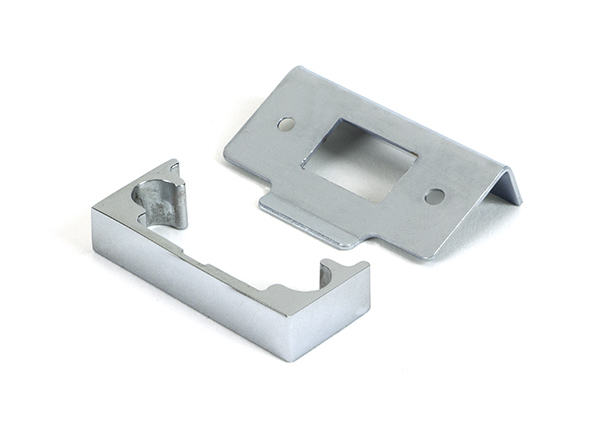 Polished Chrome '' Rebate Kit for Tubular Mortice Latch