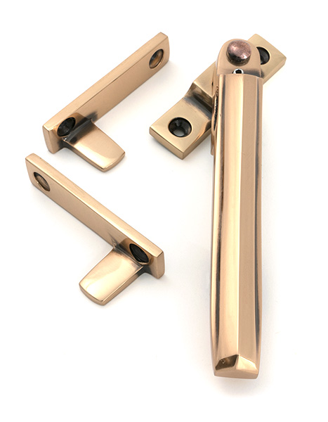 Polished Bronze Night-Vent Locking Art Deco Fastener