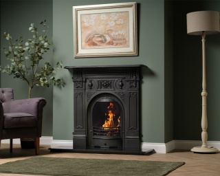 Carron Large Victorian Cast Iron Fireplace