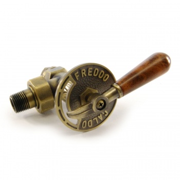 Abbey Lever Cast Iron Radiator Valve Burnished Brass