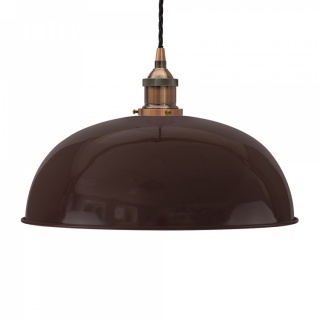 Burgundy Red Worcester Painted Pendant Light